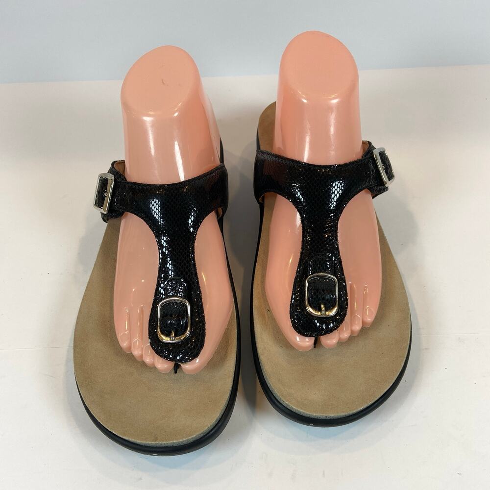 SAS Sanibel T- Strap Slide Sandals Black Size 10 M - Picture 5 of 9